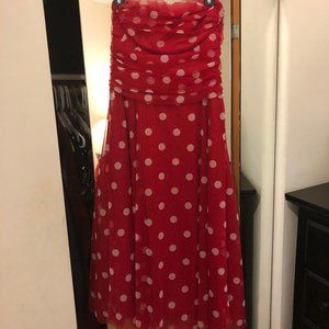 BCBG Max Azria Red Polka Dot Dress Sz. 10